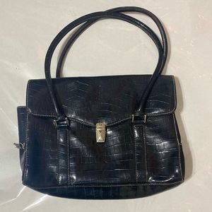 Black Leather Liz Claiborne Purse